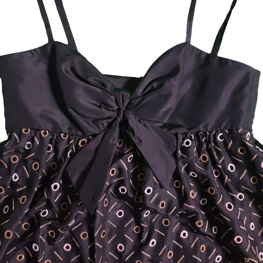 BCBGMaxAzria Womens Eyelet Babydoll Dress Black - Picture 4 of 6